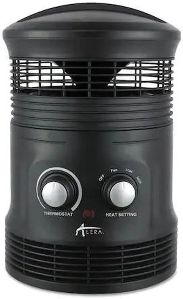 Alt view image 10 of 11 - Alera 360 Deg Circular Fan Forced Heater, 8" X 8" X 12", Black HEFF360B