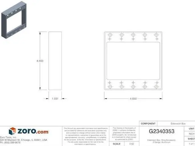 Alt view image 3 of 4 - BELL OUTDOOR 5407-0 Extension Box, 2 Gangs, Aluminum