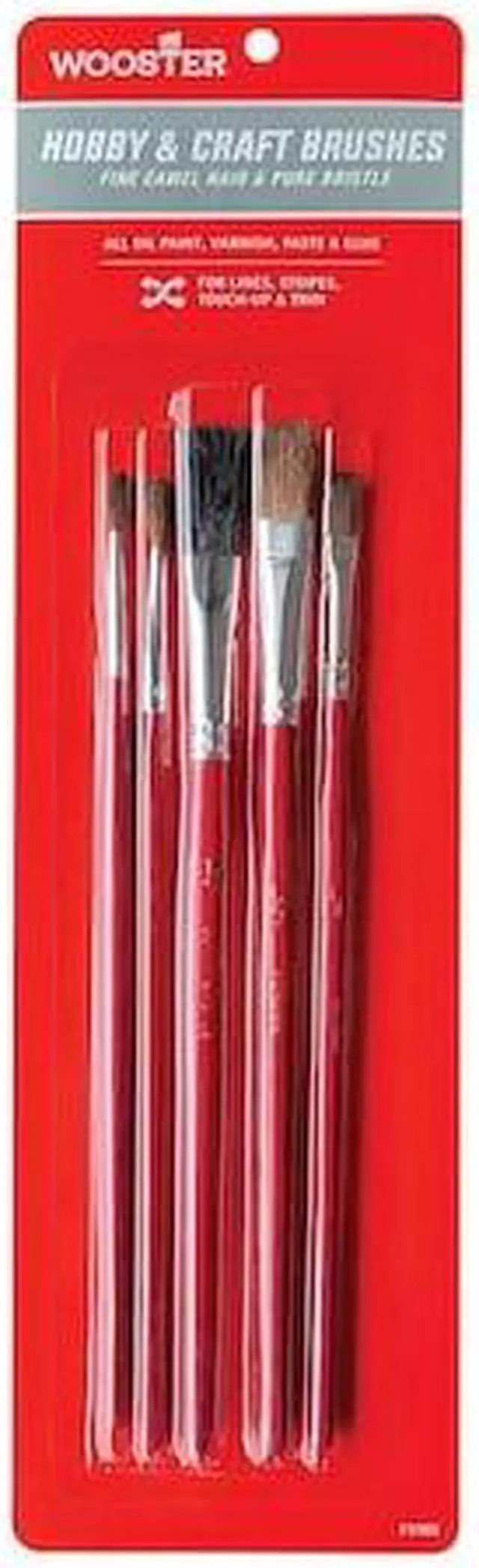 Alt view image 2 of 3 - WOOSTER F5105 Paint Brush Set, Artist Brush, 1/2 in, 1/4 in, No. 2, No. 4,