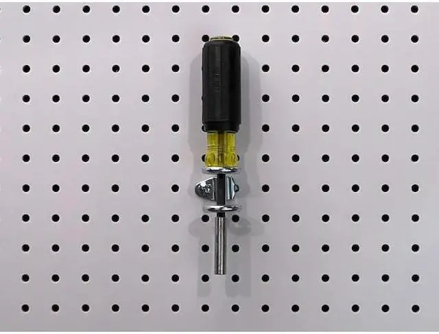 Alt view image 4 of 7 - Triton Products 74212 DuraHook 1-7/8-Inch Double Ring 3/4-Inch I.D. Zinc Plated Steel Tool Holder for DuraBoard or 1/8 Inch and 1/4 Inch Pegboard, 10-Pack