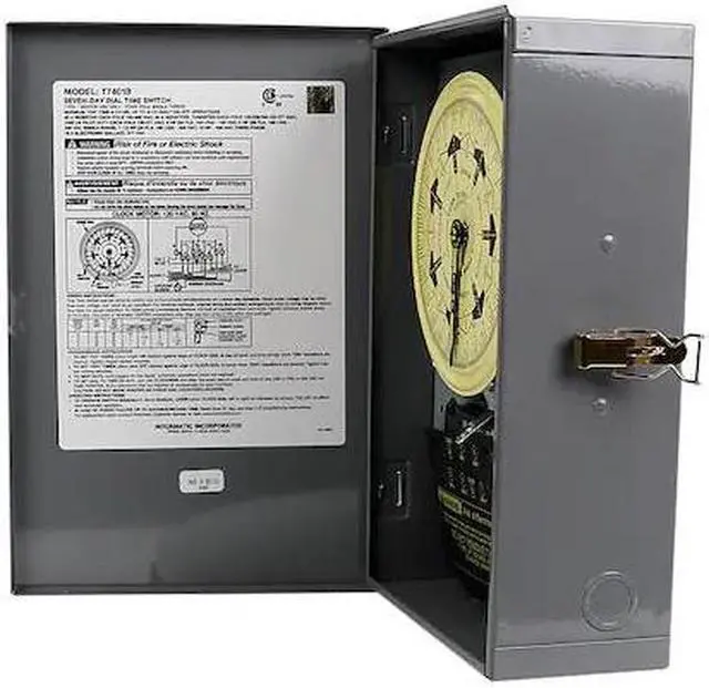 Alt view image 6 of 9 - INTERMATIC T7401B Electromechanical Timer,7 Day,4 Poles