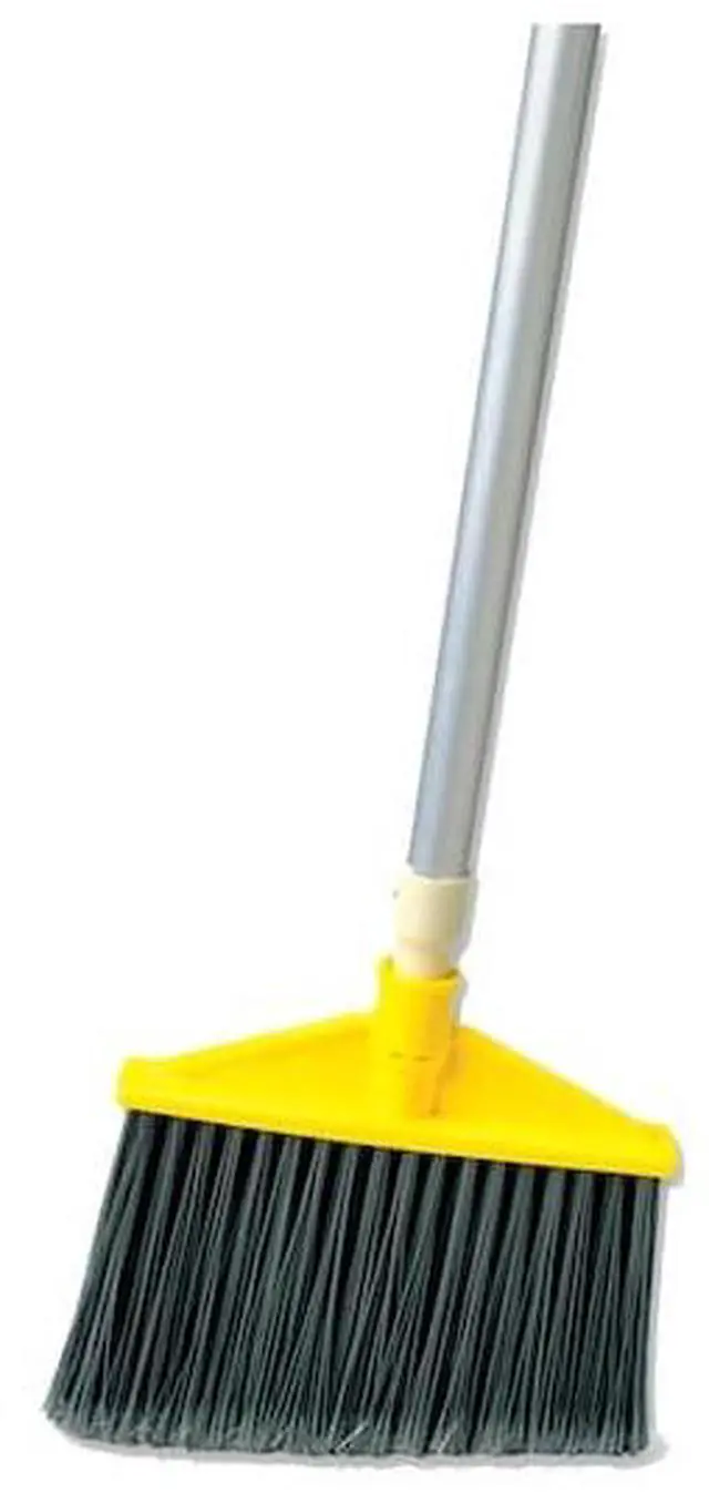 Alt view image 7 of 15 - Rubbermaid Commercial 6385-GRA Brute Angled Large Brooms, Poly Bristles, 48-7/8" Aluminum Handle, Silver/Gray