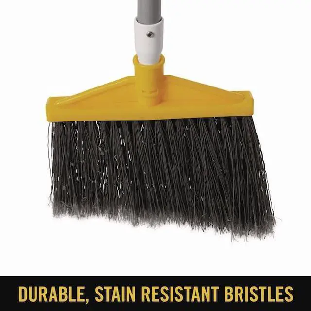 Alt view image 15 of 15 - Rubbermaid Commercial 6385-GRA Brute Angled Large Brooms, Poly Bristles, 48-7/8" Aluminum Handle, Silver/Gray