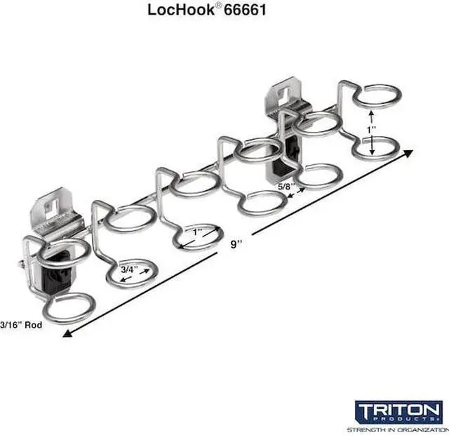 Alt view image 2 of 5 - TRITON PRODUCTS 66661 9 In. W Stainless Steel Multi-Ring Tool Holder for