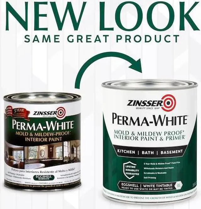 Alt view image 8 of 8 - ZINSSER 2774 Interior Paint, Eggshell, Water Base, White, 1 qt