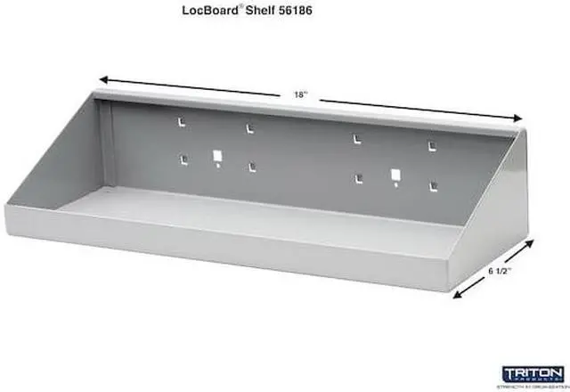 Alt view image 8 of 8 - LocHook 56186 18""Wx6""D Shelf Gray