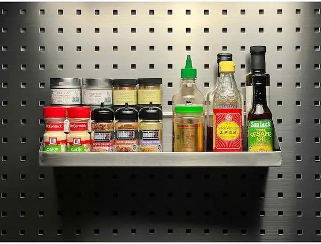 Alt view image 7 of 9 - Stainless Steel Shelf, Screw In Mounting Type, Silver, Finish: Stainless Steel