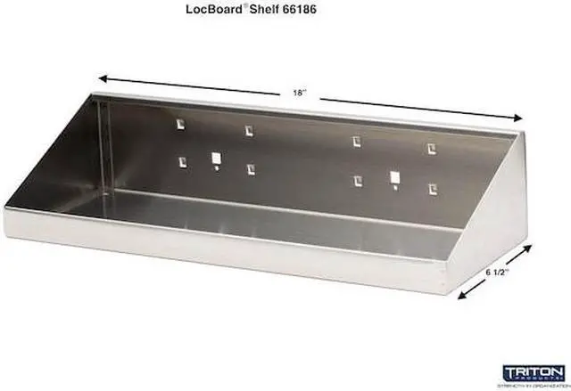 Alt view image 9 of 9 - Stainless Steel Shelf, Screw In Mounting Type, Silver, Finish: Stainless Steel