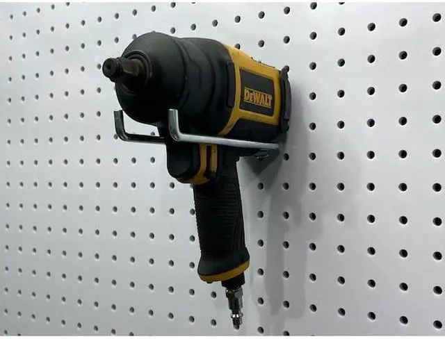 Alt view image 3 of 8 - DuraHook 5-3/4 In. Double Rod 80 Degree Bend 1/4 In. Dia. Zinc Plated Steel Pegboard Hook for DuraBoard, 10 Pack