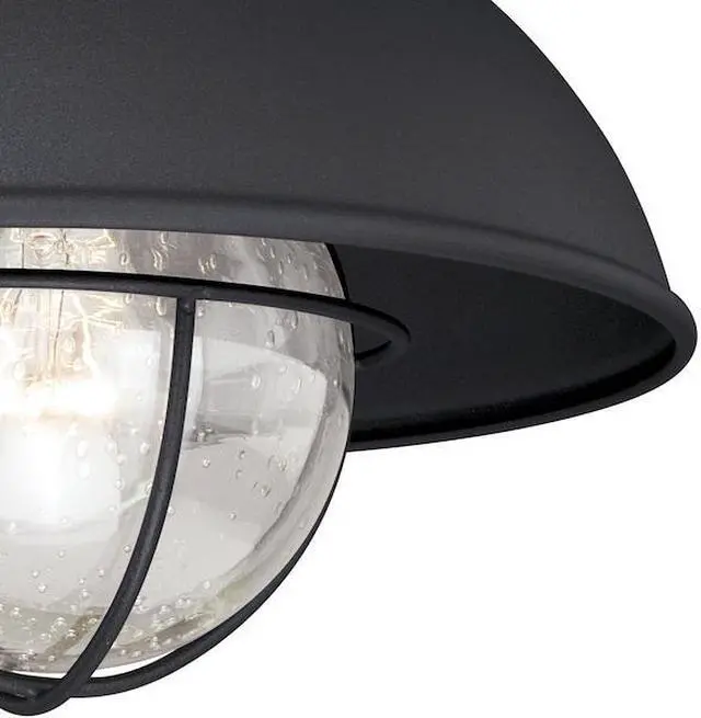 Alt view image 7 of 9 - Vaxcel Harwich 10" Outdoor Flush Mount , Textured Black - T0142