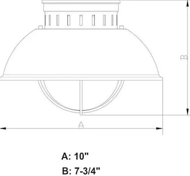 Alt view image 8 of 9 - Vaxcel Harwich 10" Outdoor Flush Mount , Textured Black - T0142