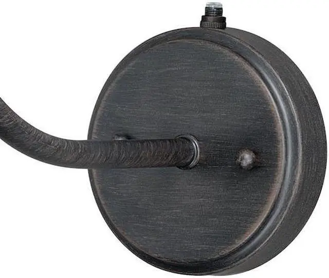 Alt view image 6 of 7 - VAXCEL T0198 Outland 1 Light Dusk to Dawn Black Gold Farmhouse Barn Dome