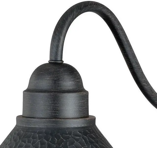 Alt view image 7 of 7 - VAXCEL T0198 Outland 1 Light Dusk to Dawn Black Gold Farmhouse Barn Dome