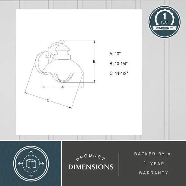 Alt view image 4 of 7 - VAXCEL T0267 Harwich 1 Light Gray Coastal Barn Dome Outdoor Wall Lantern Clear