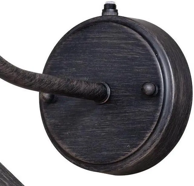 Alt view image 2 of 7 - VAXCEL T0351 Outland 1 Light Dusk to Dawn Black Gold Farmhouse Barn Dome