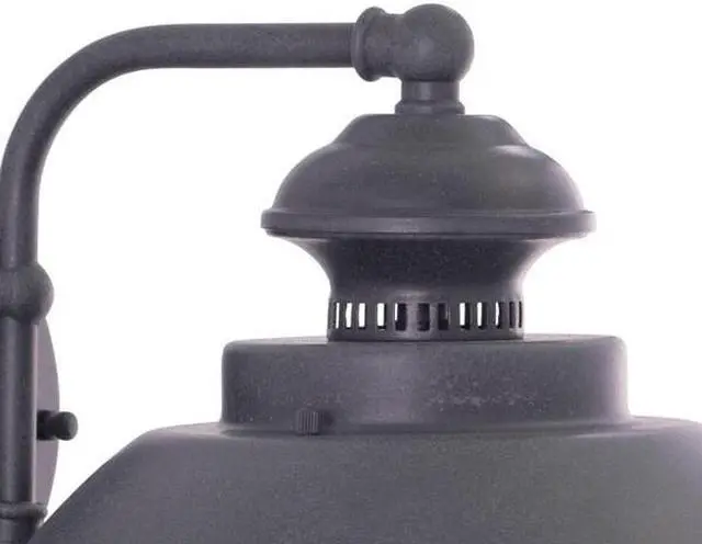 Alt view image 2 of 7 - VAXCEL T0267 Harwich 1 Light Gray Coastal Barn Dome Outdoor Wall Lantern Clear