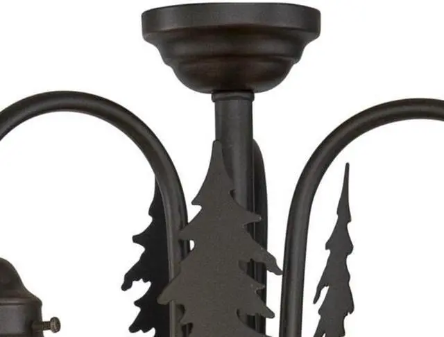 Alt view image 6 of 7 - Bryce 3L LED Bronze Rustic Deer Mini Chandelier or Fan Light Kit