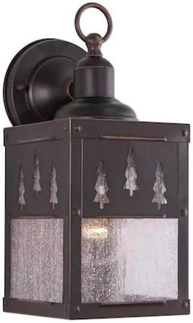 Alt view image 2 of 8 - Yosemite 1 Light Bronze Rustic Tree Outdoor Wall Lantern Clear Glass