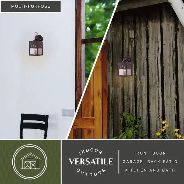 Alt view image 6 of 8 - Yosemite 1 Light Bronze Rustic Tree Outdoor Wall Lantern Clear Glass