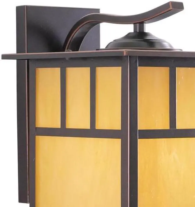 Alt view image 4 of 8 - vaxcel ow37293bbz mission 10inch outdoor wall light, burnished bronze