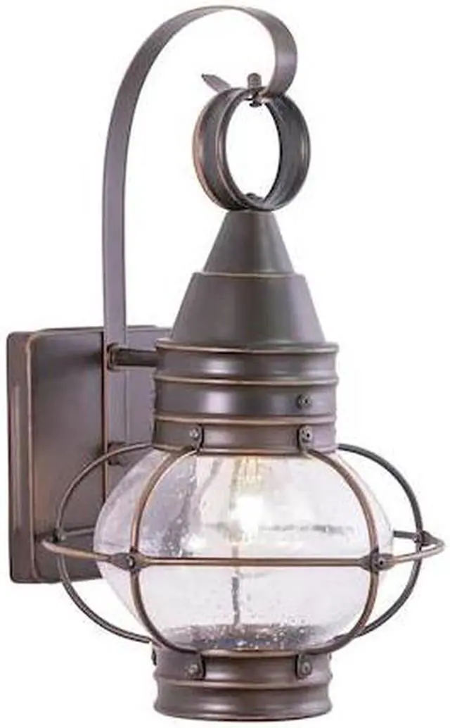 Main image of VAXCEL OW21881BBZ Chatham 1 Light Bronze Coastal Outdoor Wall Lantern Clear