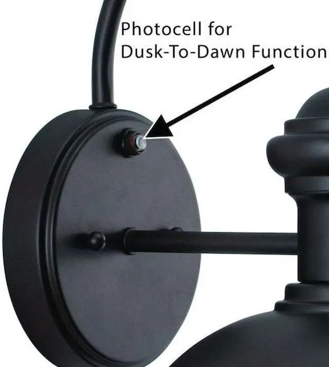 Alt view image 3 of 7 - VAXCEL T0016 Franklin 1 Light Dusk to Dawn Bronze Farmhouse Barn Dome Outdoor