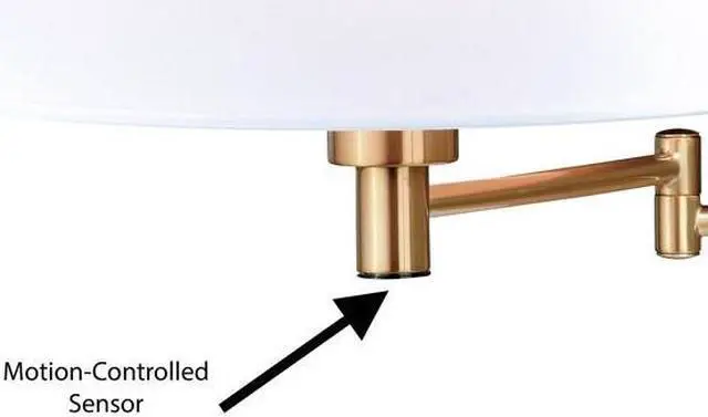 Alt view image 4 of 7 - VAXCEL W0261 Chapeau Swing Arm Light Brass