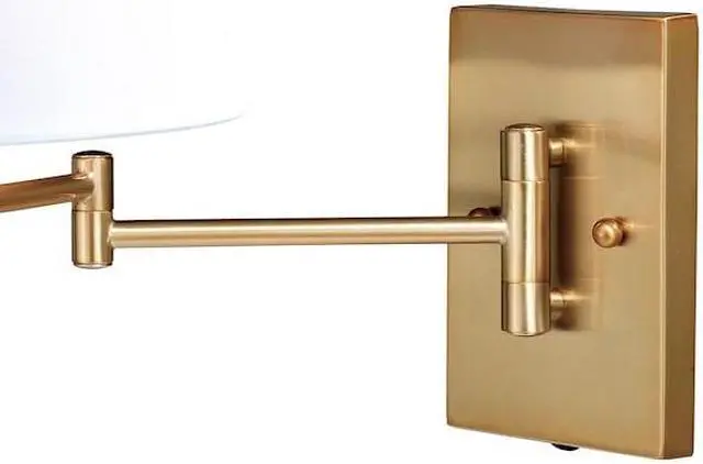 Alt view image 2 of 7 - VAXCEL W0261 Chapeau Swing Arm Light Brass