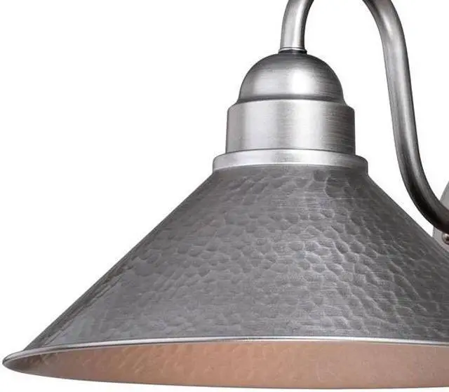 Alt view image 2 of 7 - VAXCEL T0494 Outland 1 Light Dusk to Dawn Pewter Farmhouse Barn Dome Outdoor