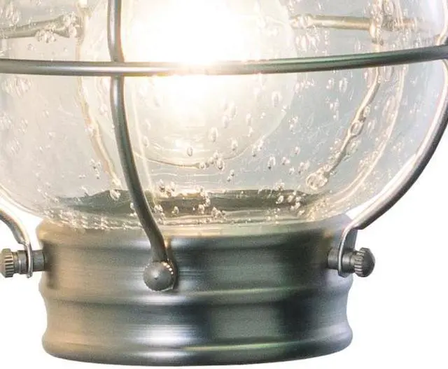 Alt view image 4 of 6 - VAXCEL OW21861BN Chatham 1 Light Brushed Nickel Coastal Outdoor Wall Lantern