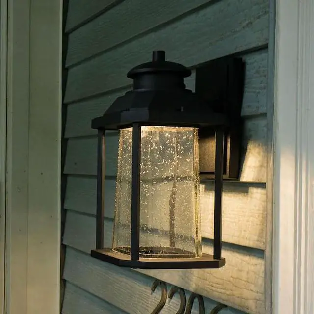 Alt view image 6 of 7 - VAXCEL T0309 Freeport Aluminum 1 Light LED Dusk to Dawn Black Outdoor Wall