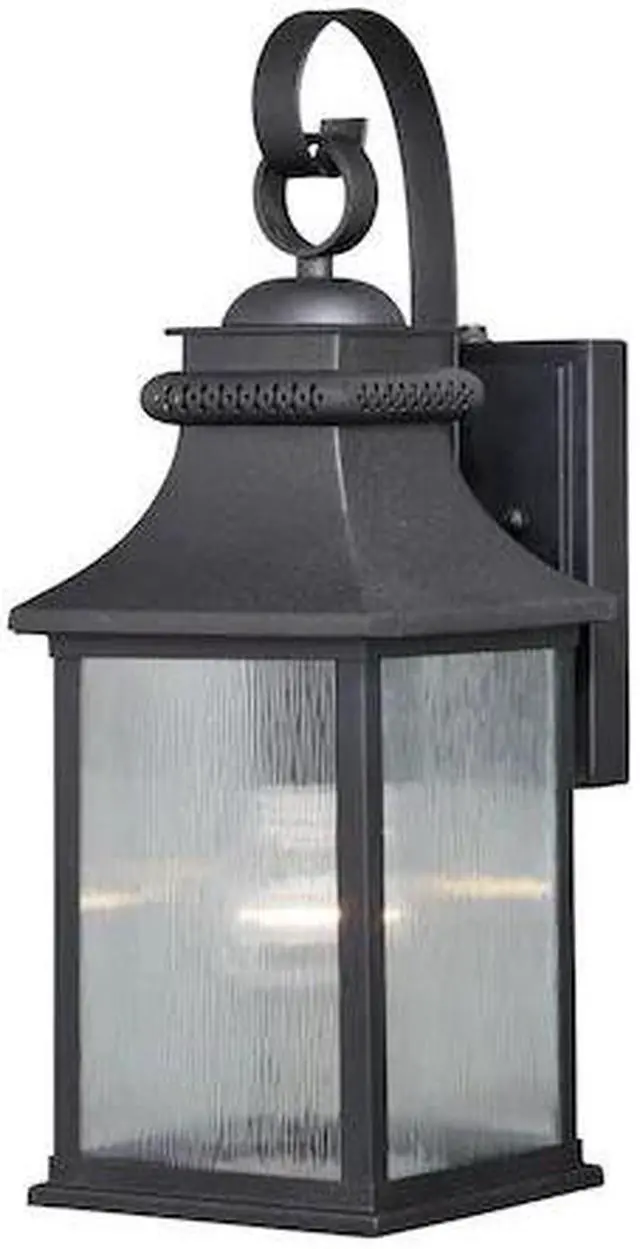 Main image of VAXCEL T0473 Cambridge 1 Light Dusk to Dawn Bronze Outdoor Wall Lantern Clear
