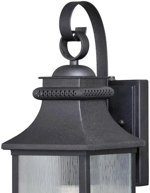 Alt view image 2 of 7 - VAXCEL T0473 Cambridge 1 Light Dusk to Dawn Bronze Outdoor Wall Lantern Clear