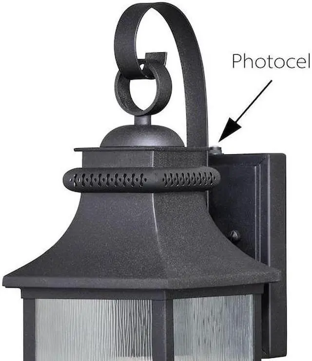 Alt view image 4 of 7 - VAXCEL T0473 Cambridge 1 Light Dusk to Dawn Bronze Outdoor Wall Lantern Clear