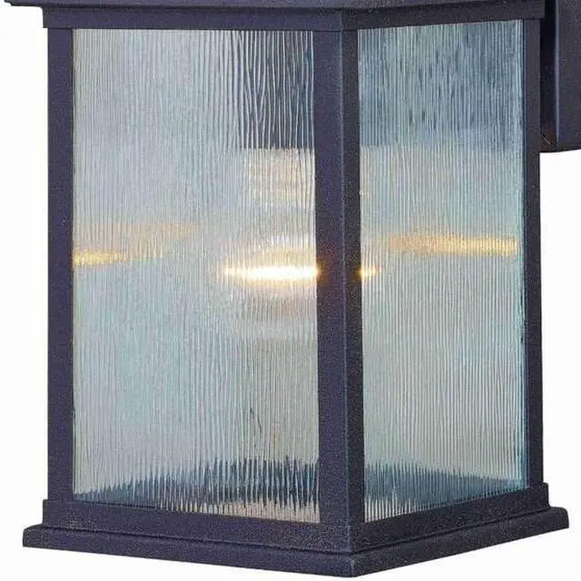 Alt view image 3 of 7 - VAXCEL T0473 Cambridge 1 Light Dusk to Dawn Bronze Outdoor Wall Lantern Clear