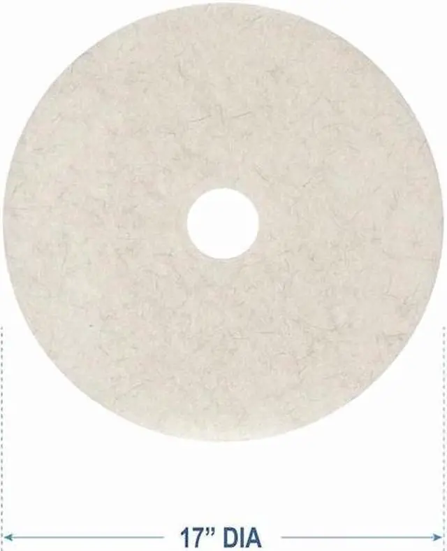 Alt view image 6 of 9 - Ultra High-Speed Natural Hair Floor Pads 17" Diameter White 5/Carton