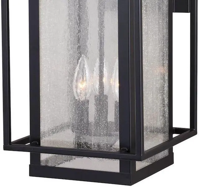 Alt view image 3 of 7 - VAXCEL T0468 Hyde Park 3 Light Dusk to Dawn Bronze Mission Outdoor Wall Lantern