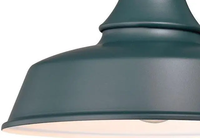 Alt view image 3 of 7 - VAXCEL T0482 Dorado 1 Light Dusk to Dawn Green White Farmhouse Barn Dome