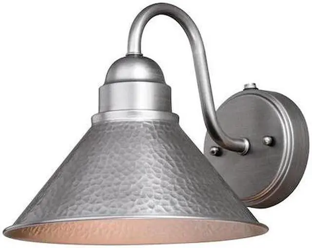 Main image of VAXCEL T0490 Outland 1 Light Dusk to Dawn Pewter Farmhouse Barn Dome Outdoor