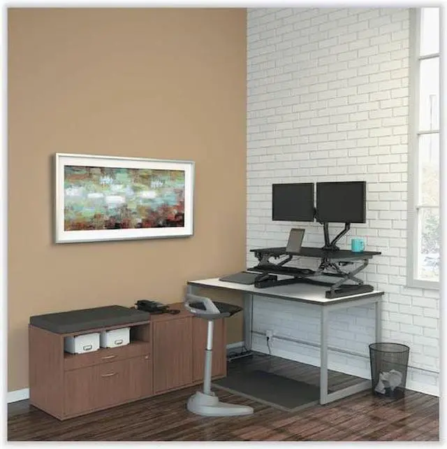 Alt view image 11 of 16 - Alera - LS583020WA - Alera Open Office Series Low File Cabinet Credenza, 29 1/2x19 1/8x22 7/8, Walnut