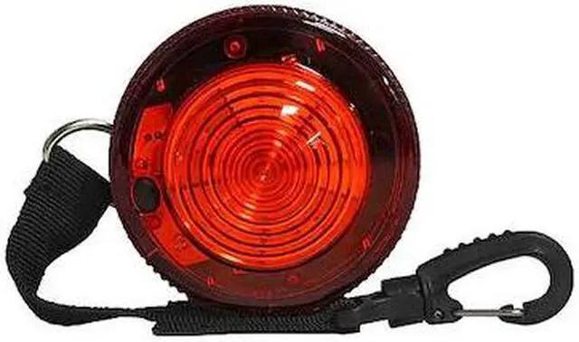 Main image of RAILHEAD GEAR M26-R Warning Light, Red, LED, 2 AA Batteries, Rating: IP66