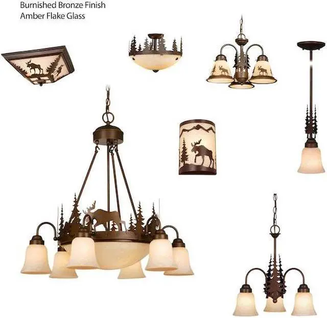 Alt view image 6 of 6 - VAXCEL LK55616BBZ-C Yellowstone 3L Light Kit Bronze