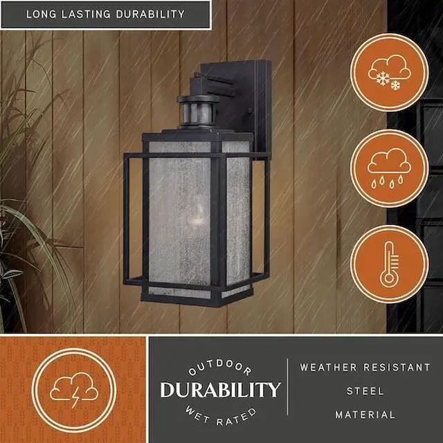 Alt view image 7 of 7 - VAXCEL T0469 Hyde Bronze Motion Sensor Dusk to Dawn Outdoor Mission Wall Light