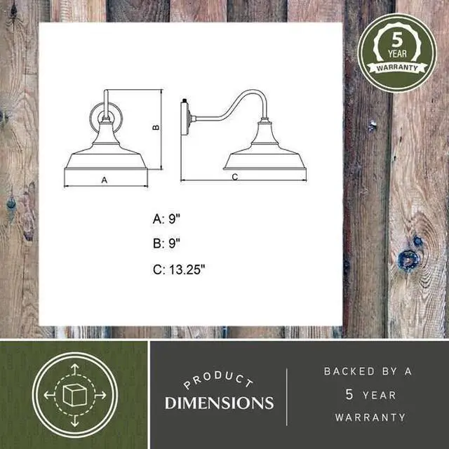 Alt view image 4 of 7 - VAXCEL T0486 Dorado 1 Light Dusk to Dawn Red White Farmhouse Barn Dome Outdoor