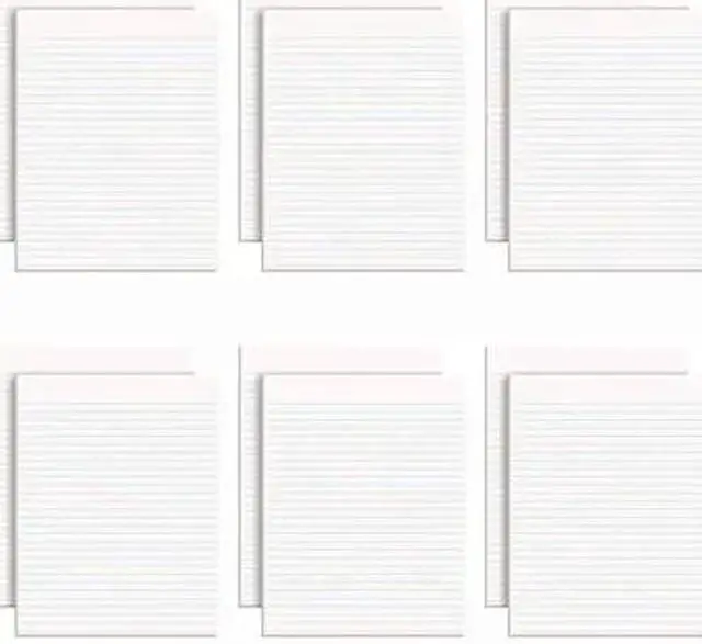 Alt view image 2 of 4 - Ampad - Glue Top Ruled Pads - Wide Rule - Letter - White - 50-Sheet Pads/Pack - Dozen