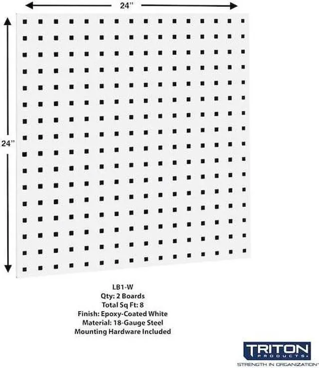 Alt view image 5 of 8 - TRITON PRODUCTS LB1-W (2) 24 In. W x 24 In. H White Epoxy 18-Gauge Steel Square