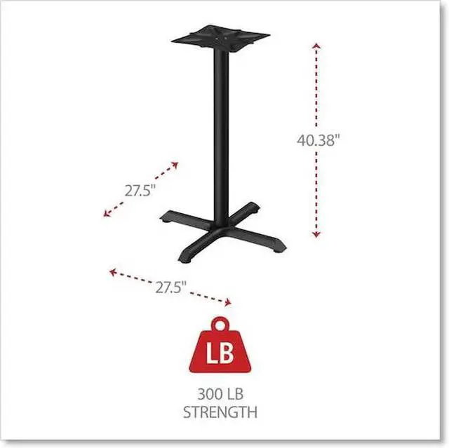 Alt view image 12 of 16 - Alera ALETBH423B Hospitality Series Single-Column Bases, Steel - Black