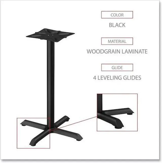 Alt view image 13 of 16 - Alera ALETBH423B Hospitality Series Single-Column Bases, Steel - Black
