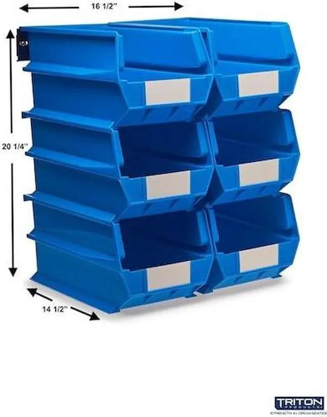 Alt view image 2 of 3 - TRITON PRODUCTS 3-240BWS Polypropylene Wall Storage Unit, 14-3/4 in D x 7 in. H