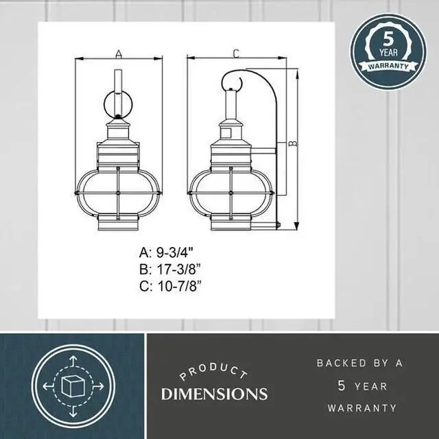 Alt view image 5 of 7 - VAXCEL T0249 Chatham Bronze Motion Sensor Dusk to Dawn Coastal Outdoor Wall